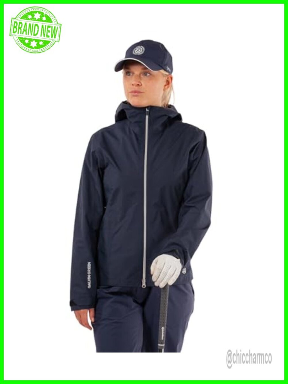 Waterproof Golf Rain Jacket with Hood Pertex Shield Lightweight Breathable